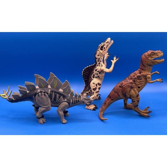 Roaring Poseable Kid Galaxy Dinosaurs Lot Of 3- All Work. *Pre-Owned* - Picture 5 of 12